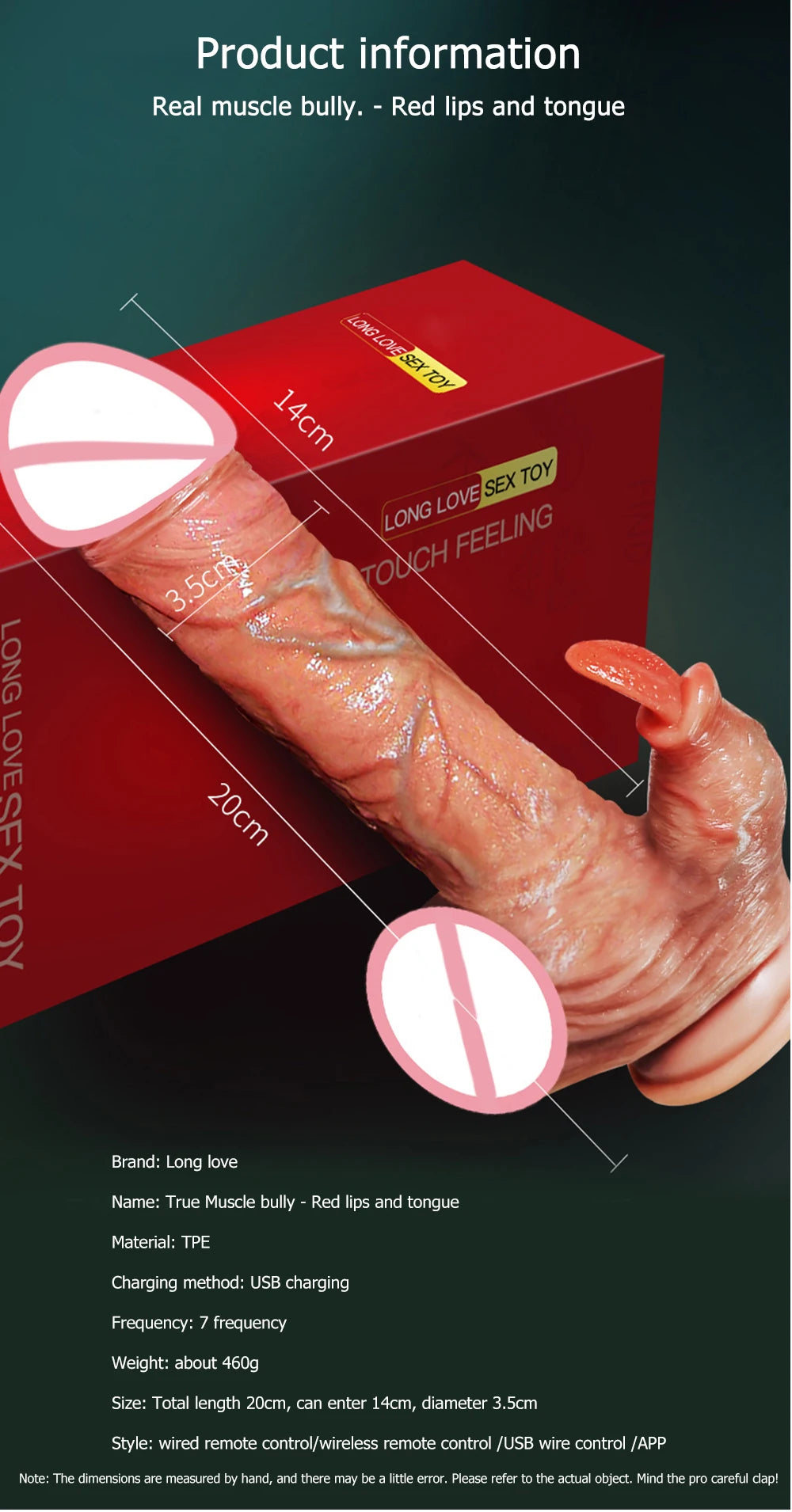 Consolador vibrador realista con Control remoto
