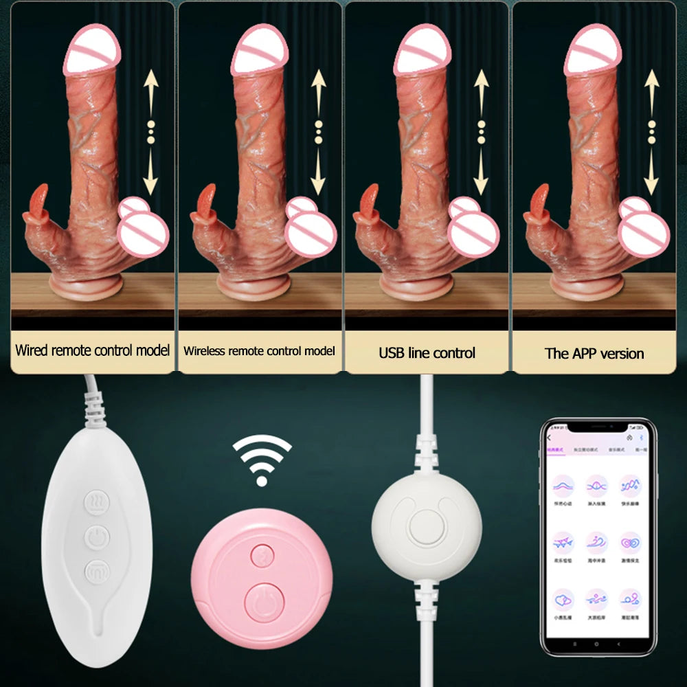 Consolador vibrador realista con Control remoto