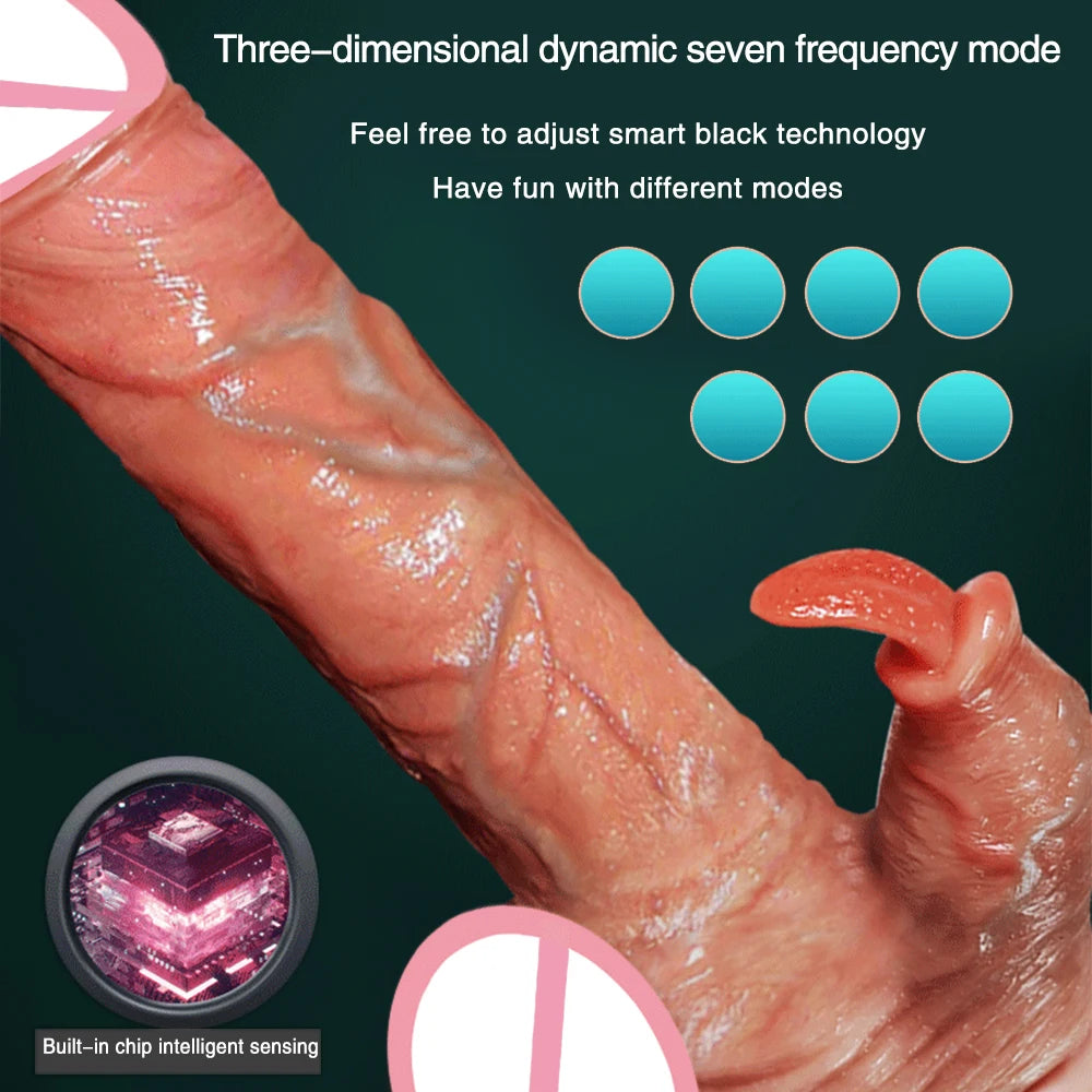 Consolador vibrador realista con Control remoto