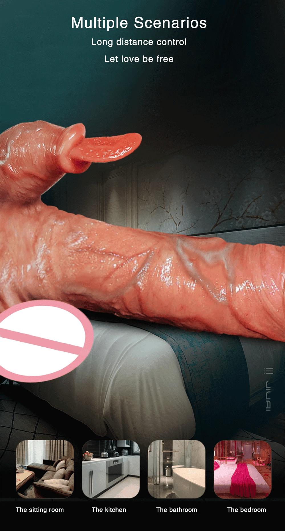 Consolador vibrador realista con Control remoto