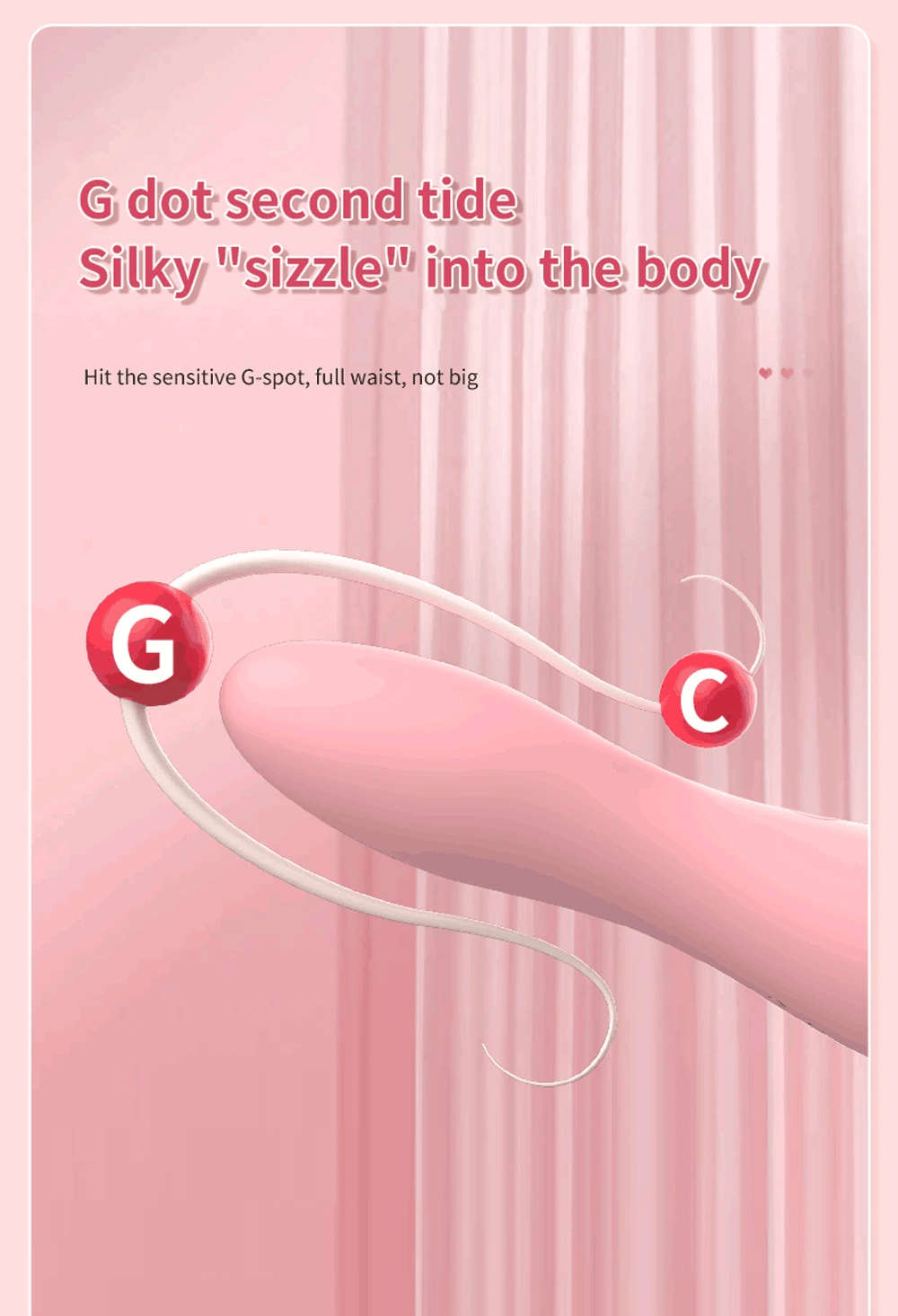 Vibrador masajeador con rotación de 360 °.