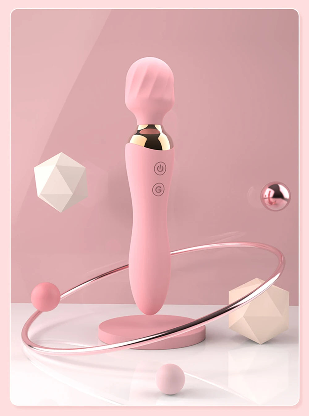 Vibrador masajeador con rotación de 360 °.