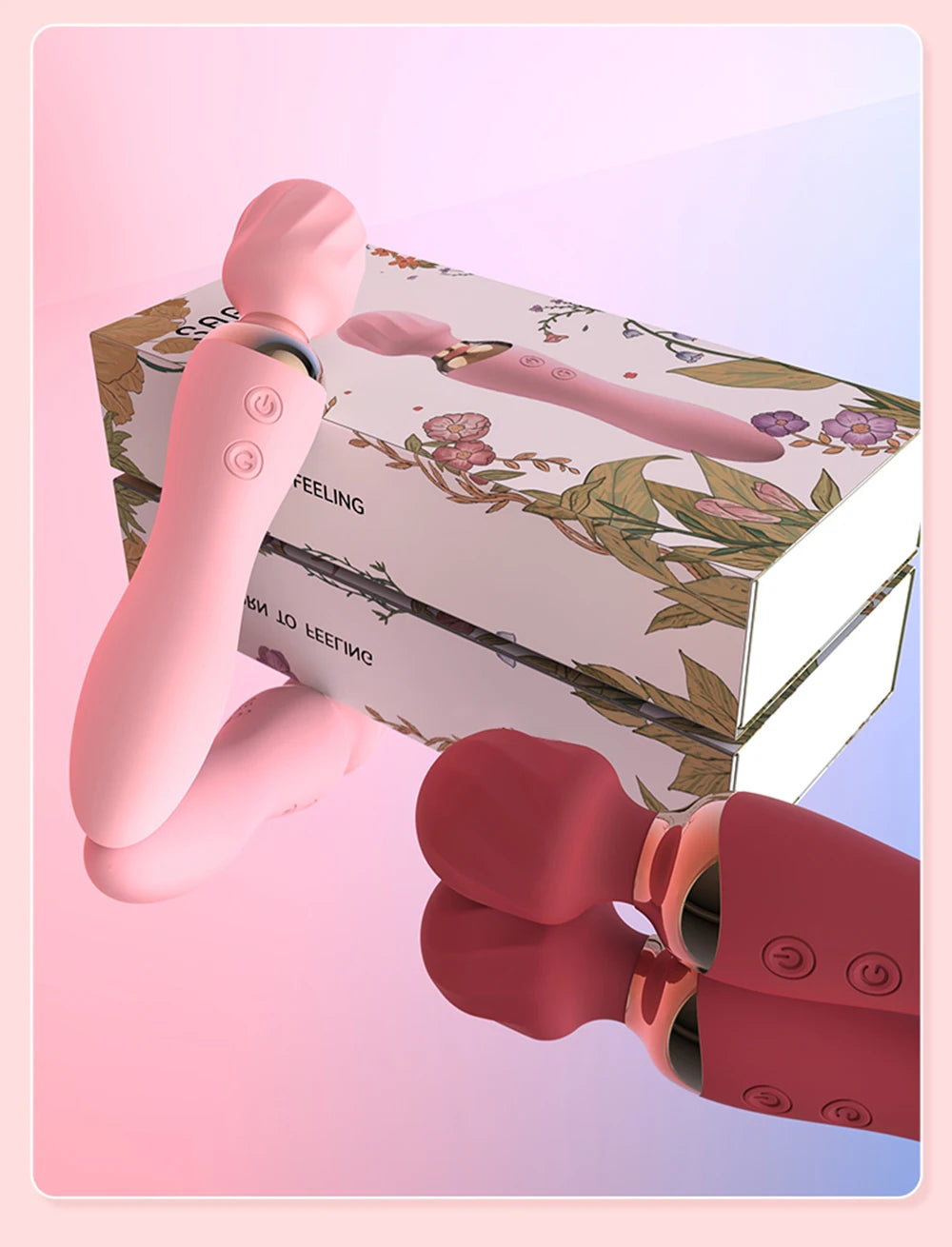 Vibrador masajeador con rotación de 360 °.