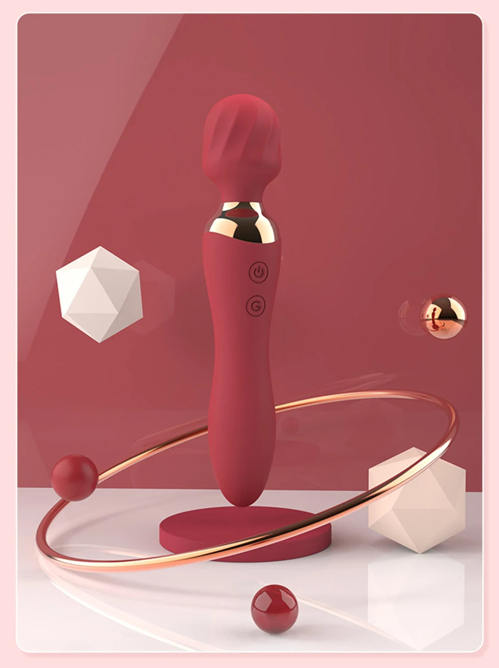 Vibrador masajeador con rotación de 360 °.